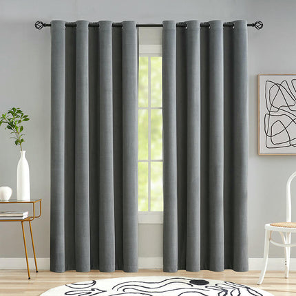 2 Panels Velvet Blackout Curtain for Living Room,Drapes for Bedroom Grommet Tops