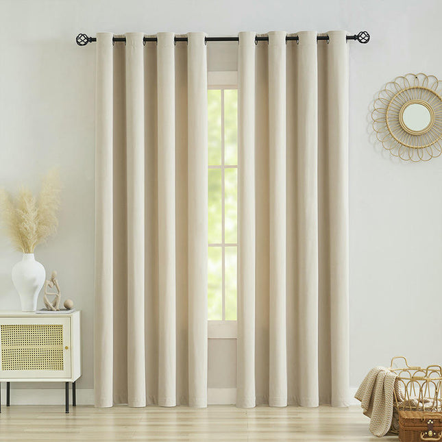 2 Panels Velvet Blackout Curtain for Living Room,Drapes for Bedroom Grommet Tops