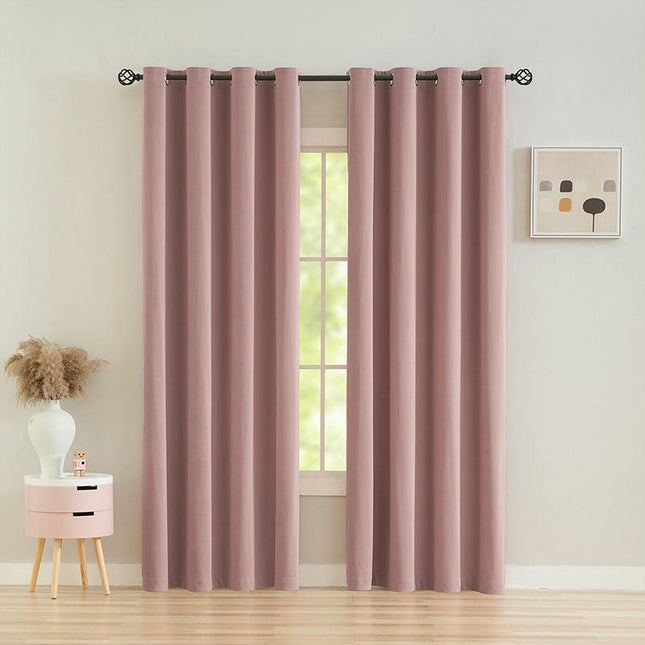 2 Panels Velvet Blackout Curtain for Living Room,Drapes for Bedroom Grommet Tops 2