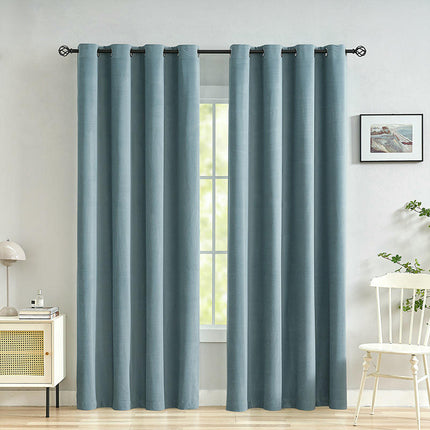 2 Panels Velvet Blackout Curtain for Living Room,Drapes for Bedroom Grommet Tops