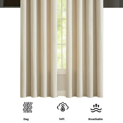 2 Panels Velvet Blackout Curtain for Living Room,Drapes for Bedroom Grommet Tops 1