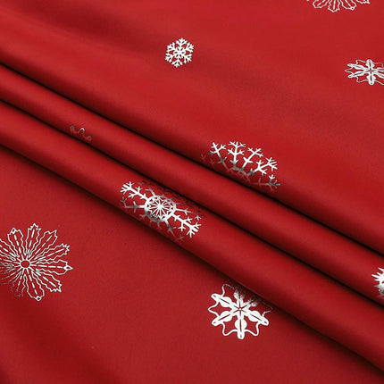 2 Panels Snowflake Christmas Curtains for Living Room and Bedroom Grommet Tops
