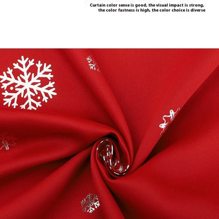 2 Panels Snowflake Christmas Curtains for Living Room and Bedroom Grommet Tops