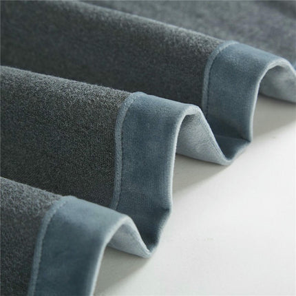 2 Panels Velvet Curtains Thermal Insulated Blackout Window Drapes Rod Pocket