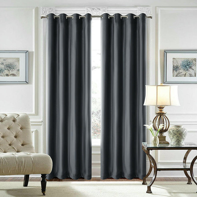2 Panels Blackout Curtains Full Light Blocking Curtains for Room Grommet Tops 2