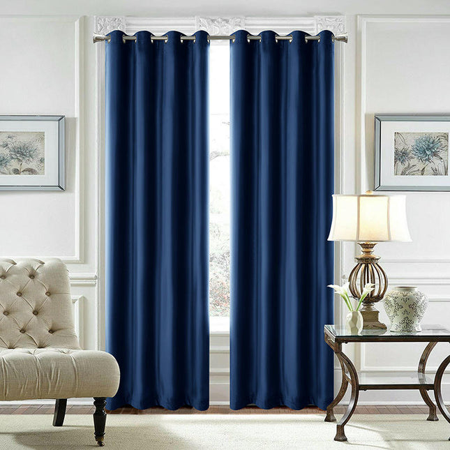 2 Panels Blackout Curtains Full Light Blocking Curtains for Room Grommet Tops