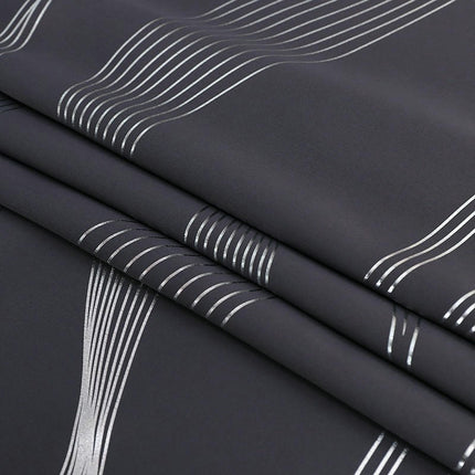 2 Panels Thermal Insulated Blackout Drapes with Gold for Bedroom,Grommet Tops