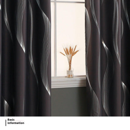 2 Panels Thermal Insulated Blackout Drapes with Gold for Bedroom,Grommet Tops