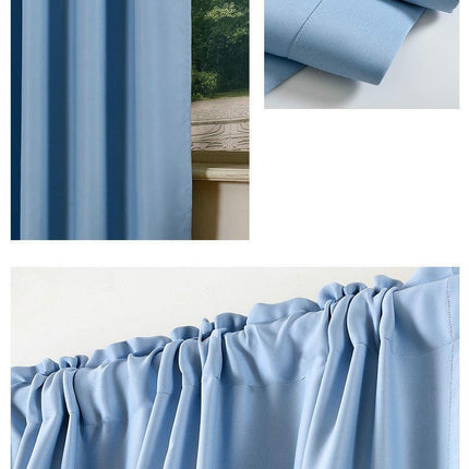 2 Panels Curtains Panels for Living Room, Velvet Textured Drapes Rod Pocket 1
