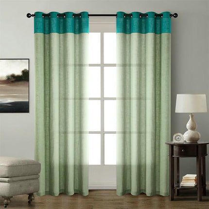 2 Panels Simple Curtains Panels for Living Room,Linen Drapes Grommet Tops