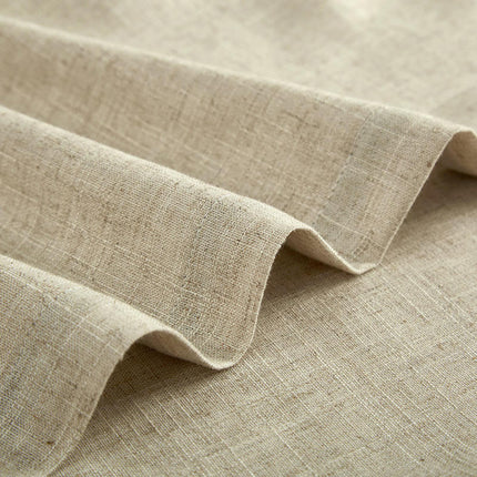 Natural Linen Semi Sheer Curtains for Living Room Curtains 2 Panels Grommet Tops