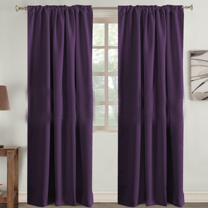 Room Curtains 2 Panels Living Room Thermal Insulated Blackout Drapes Rod Pocket