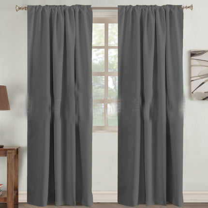 Room Curtains 2 Panels Living Room Thermal Insulated Blackout Drapes Rod Pocket