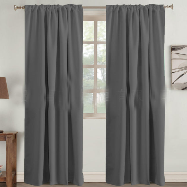 Room Curtains 2 Panels Living Room Thermal Insulated Blackout Drapes Rod Pocket