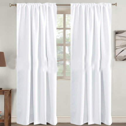 Room Curtains 2 Panels Living Room Thermal Insulated Blackout Drapes Rod Pocket