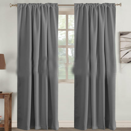Room Curtains 2 Panels Living Room Thermal Insulated Blackout Drapes Rod Pocket