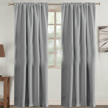 Room Curtains 2 Panels Living Room Thermal Insulated Blackout Drapes Rod Pocket