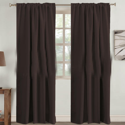 Room Curtains 2 Panels Living Room Thermal Insulated Blackout Drapes Rod Pocket