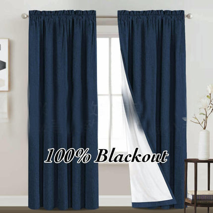2 Panels Velvet Light Blocking Thermal Insulated Curtain Panels Rod Pocket