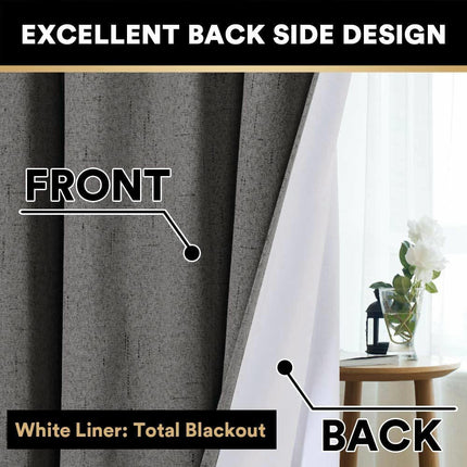 2 Panels Velvet Light Blocking Thermal Insulated Curtain Panels Rod Pocket