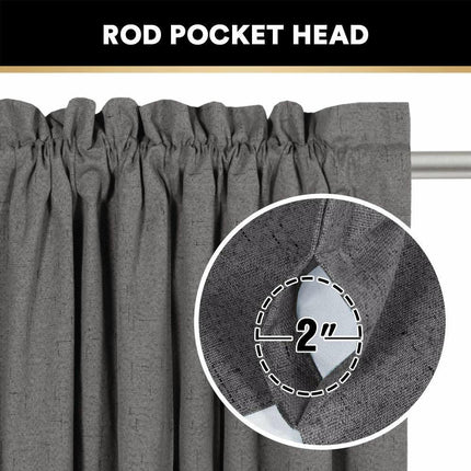 2 Panels Velvet Light Blocking Thermal Insulated Curtain Panels Rod Pocket