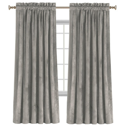 2 Panels Velvet  Blackout Curtains Thermal Insulated Blackout Drapes Rod Pocket