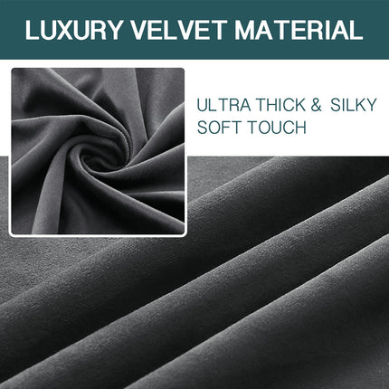 2 Panels Velvet  Blackout Curtains Thermal Insulated Blackout Drapes Rod Pocket