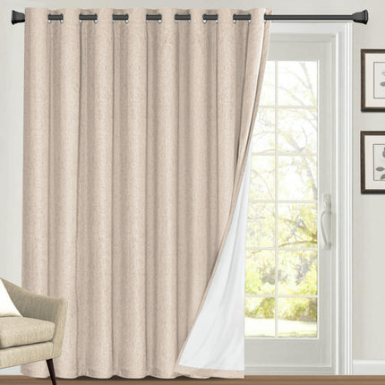 2 Panels Curtains 100% Blackout Thermal Drapes Privacy Protection Grommet Tops