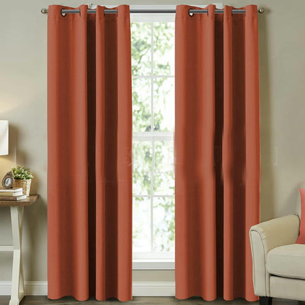 2 Panels Simple Room Darkening Curtains for Bedroom Blackout Drapes Grommet Tops 1