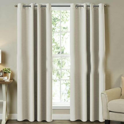 2 Panels Simple Room Darkening Curtains for Bedroom Blackout Drapes Grommet Tops 1