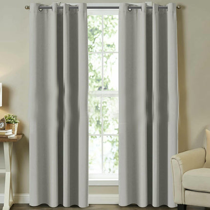 2 Panels Simple Room Darkening Curtains for Bedroom Blackout Drapes Grommet Tops 1