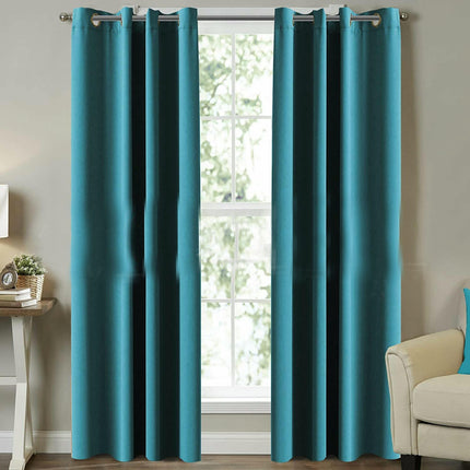 2 Panels Simple Room Darkening Curtains for Bedroom Blackout Drapes Grommet Tops
