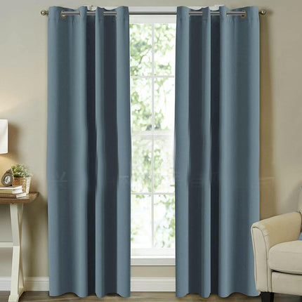2 Panels Simple Room Darkening Curtains for Bedroom Blackout Drapes Grommet Tops