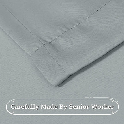 2 Panels Simple Room Darkening Curtains for Bedroom Blackout Drapes Grommet Tops