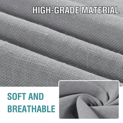 2 Panels Linen Semi Sheer Window Blackout Insulating Curtains Rod Pocket