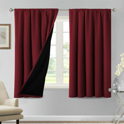 2 Panels Blackout Curtains,Insulating Window Curtains for Room Rod Pocket