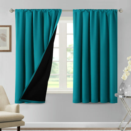 2 Panels Blackout Curtains,Insulating Window Curtains for Room Rod Pocket