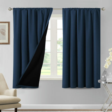 2 Panels Blackout Curtains,Insulating Window Curtains for Room Rod Pocket