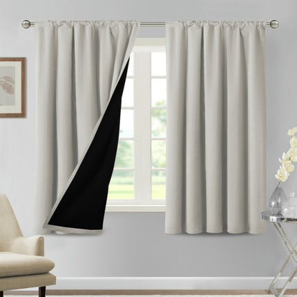 2 Panels Blackout Curtains,Insulating Window Curtains for Room Rod Pocket