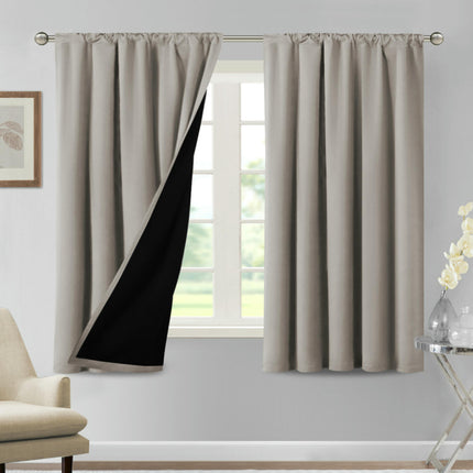 2 Panels Blackout Curtains,Insulating Window Curtains for Room Rod Pocket