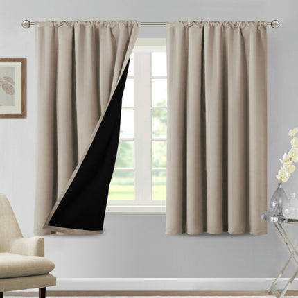 2 Panels Blackout Curtains,Insulating Window Curtains for Room Rod Pocket