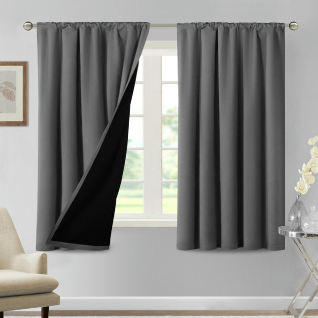2 Panels Blackout Curtains,Insulating Window Curtains for Room Rod Pocket
