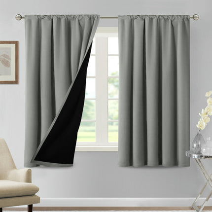 2 Panels Blackout Curtains,Insulating Window Curtains for Room Rod Pocket