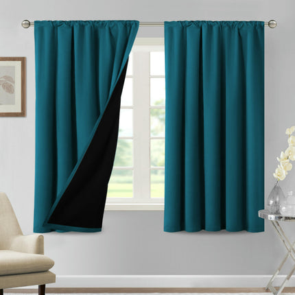 2 Panels Blackout Curtains,Insulating Window Curtains for Room Rod Pocket