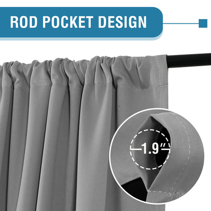 2 Panels Blackout Curtains,Insulating Window Curtains for Room Rod Pocket