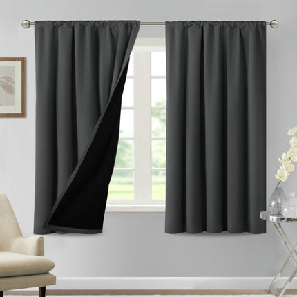 2 Panels Blackout Curtains,Insulating Window Curtains for Room Rod Pocket