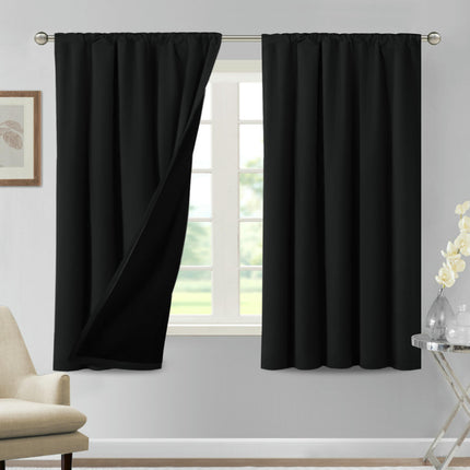 2 Panels Blackout Curtains,Insulating Window Curtains for Room Rod Pocket