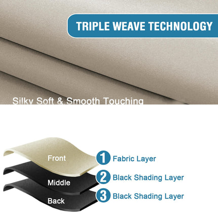 2 Panels Blackout Curtains,Insulating Window Curtains for Room Rod Pocket