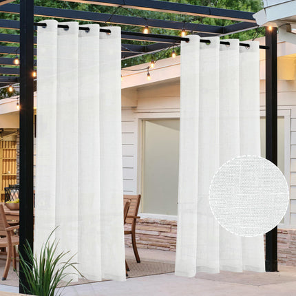 Linen Blackout Curtains 2 Panels Curtains for Living Room Bedroom Grommet Tops