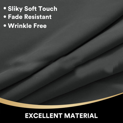 2 Panels 100% Blackout Curtains with Black Liner Room Curtains Grommet Tops 1